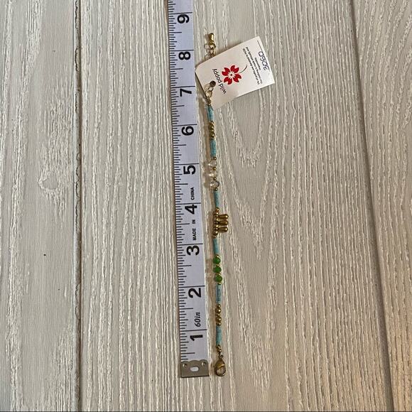 Wild Poppy Women's Delicate Handmade Beaded Bracelet Set of Two NEW - Picture 4 of 8